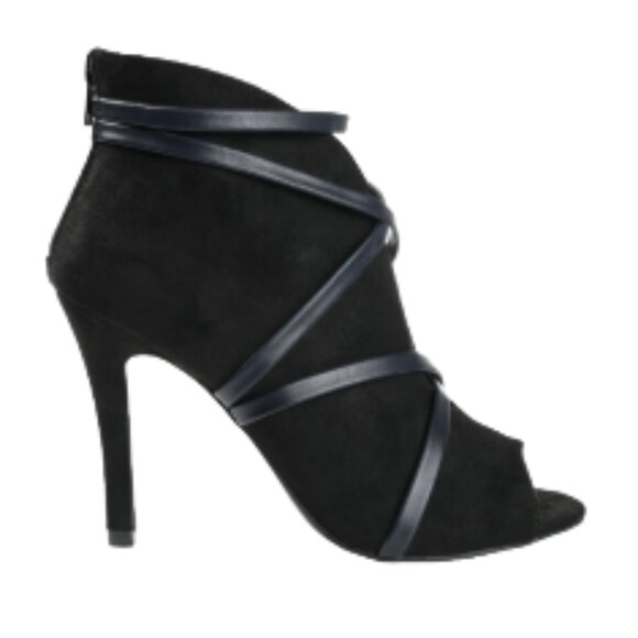 JOURNEE COLLECTION Samara Stiletto Heeled Booties, Faux Suede, Black, 7.5M NWT** - Picture 2 of 4